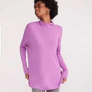 Lou and grey purple mock neck tunic sweater